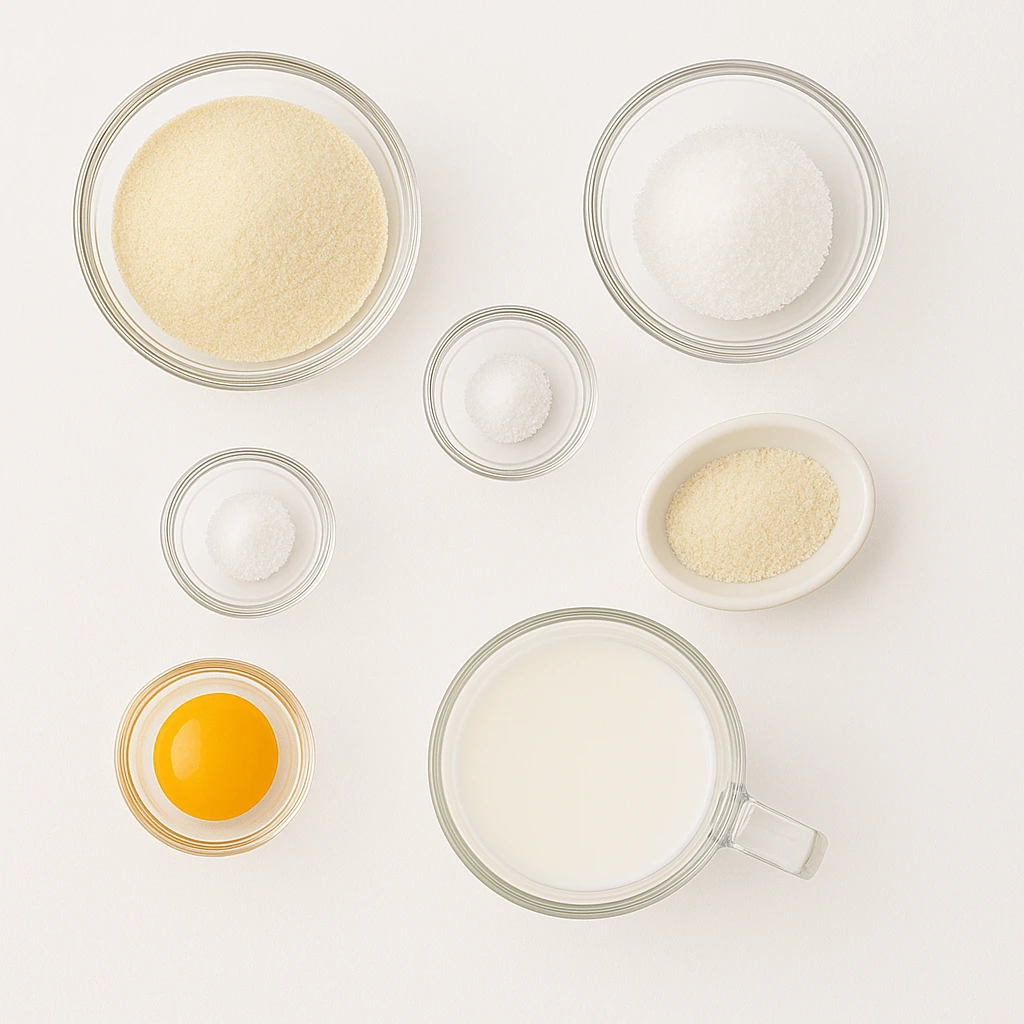 Fluffy Griesmeel Pancakes ingredients